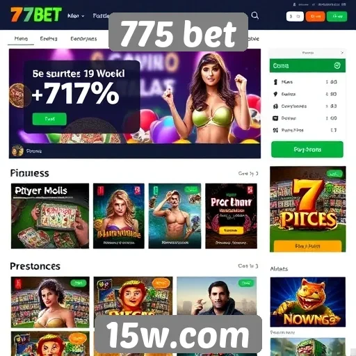 Acessibilidade e interface do site 775 bet
